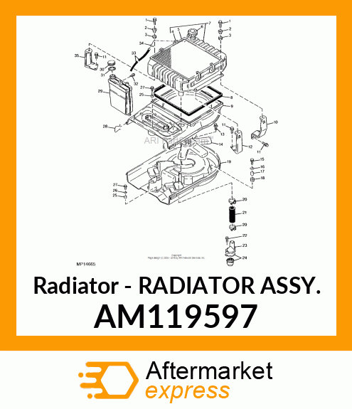 Radiator AM119597