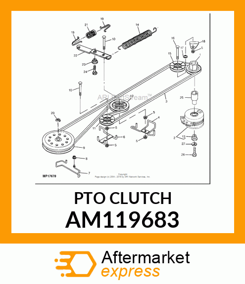 CLUTCH, ELECTRIC PTO EVX 80 FT AM119683