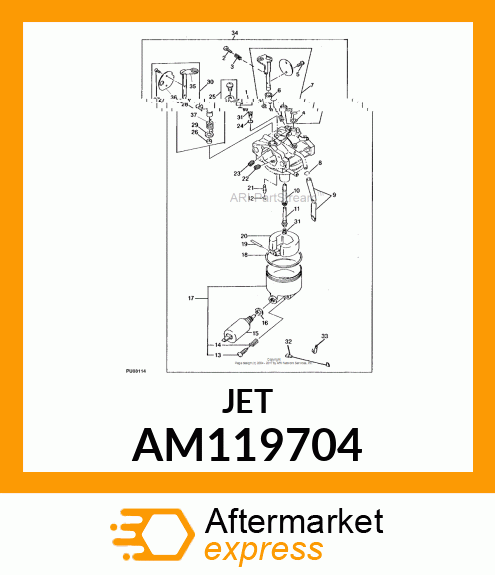 KIT, MAIN JETS (HIGH ALTITUDE) AM119704