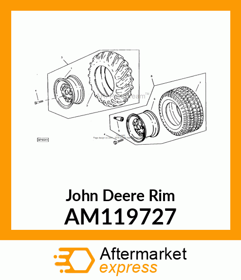 WHEEL, WELDED 12 X 7 AM119727