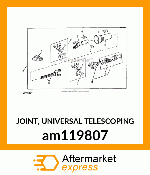 JOINT, UNIVERSAL TELESCOPING am119807