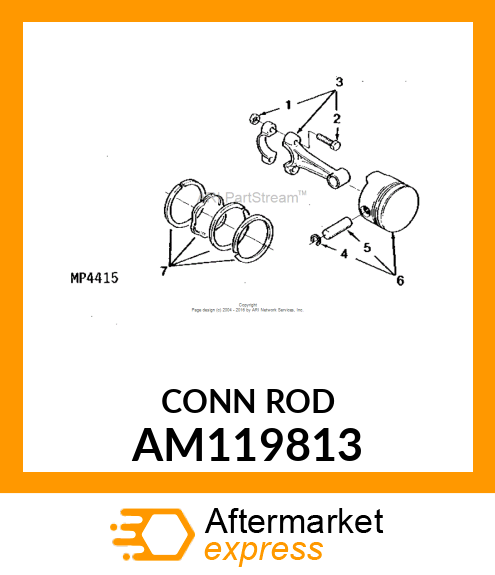 ROD,CONN. ASSY W/BOLT amp; NUT .010 US AM119813