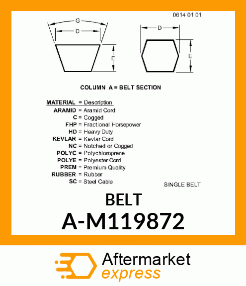 V-Belt - JOHN BELT AM119872