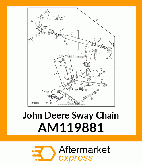SWAY CHAIN, CHAIN, SWAY ASSEMBLY AM119881
