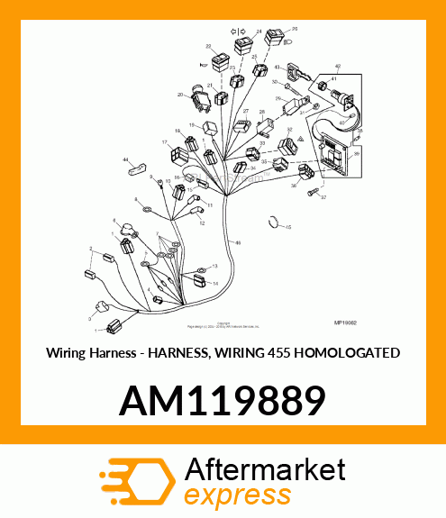 Wiring Harness - HARNESS, WIRING 455 HOMOLOGATED AM119889