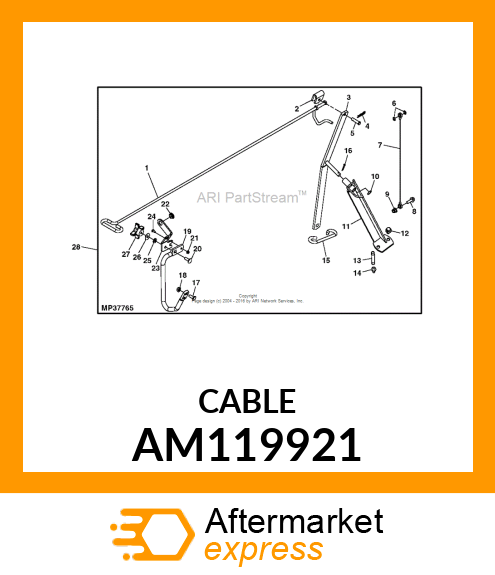 CABLE, ANGLING AM119921