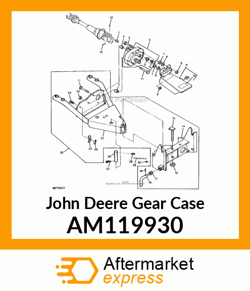 CASE, GEAR 900 SERIES JD HITCH AM119930