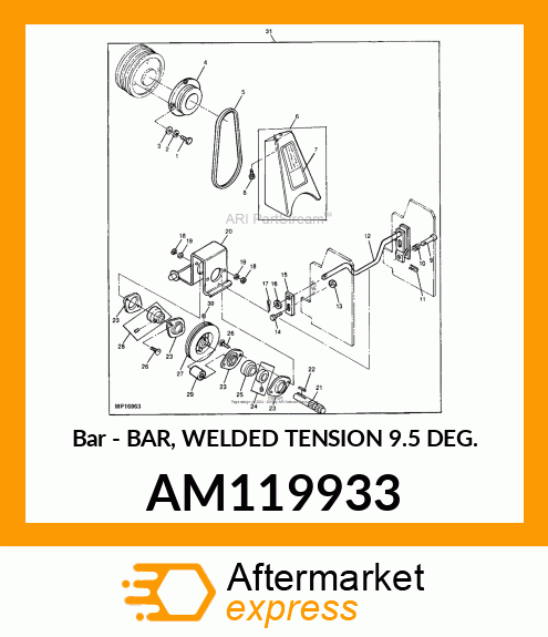 Bar - BAR, WELDED TENSION 9.5 DEG. AM119933