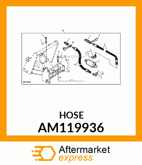 HOSE, FRONT CYL (QUICK DISCONNECT) AM119936