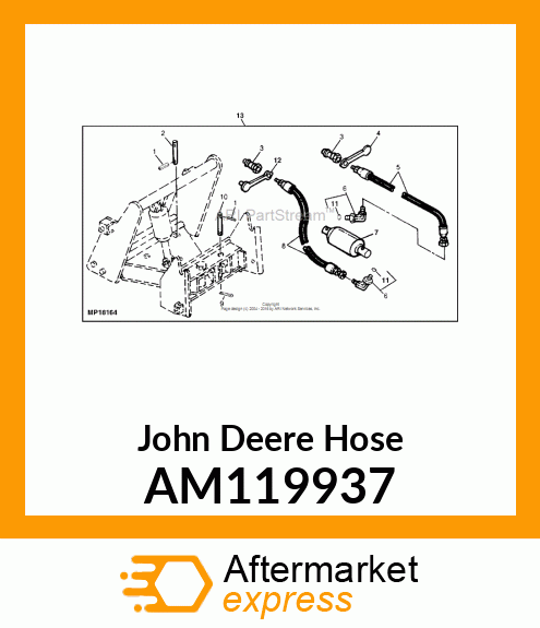 HOSE, REAR CYL. (QUICK DISCONNECT) AM119937