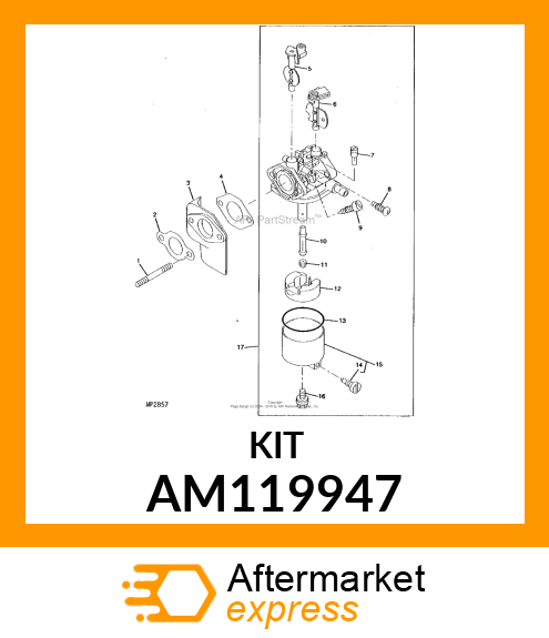 KIT, MAIN JETS/PILOT JET AM119947