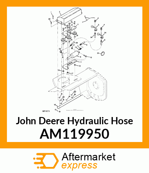 HOSE, HYDRAULIC (FRONT ATTACHMENT) AM119950