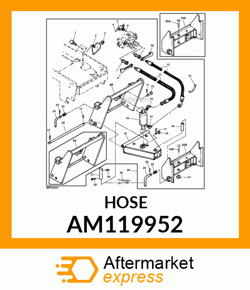 HOSE, HYDRAULIC (FRONT ATTACHMENT) AM119952