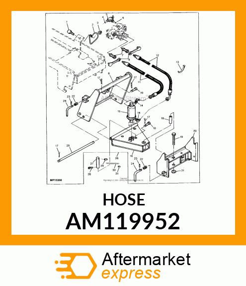 HOSE, HYDRAULIC (FRONT ATTACHMENT) AM119952