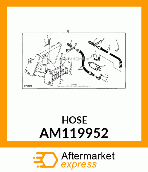 HOSE, HYDRAULIC (FRONT ATTACHMENT) AM119952