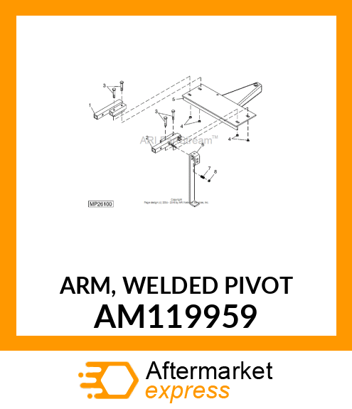ARM, WELDED PIVOT AM119959
