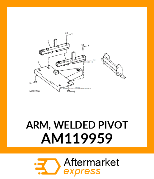 ARM, WELDED PIVOT AM119959