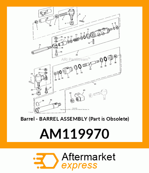 Barrel - BARREL ASSEMBLY (Part is Obsolete) AM119970