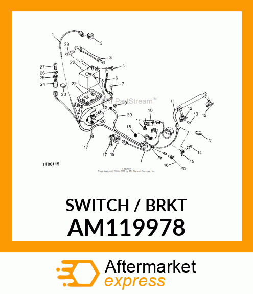 SWITCH, SWITCH, ASSY NEUTRAL RETURN AM119978