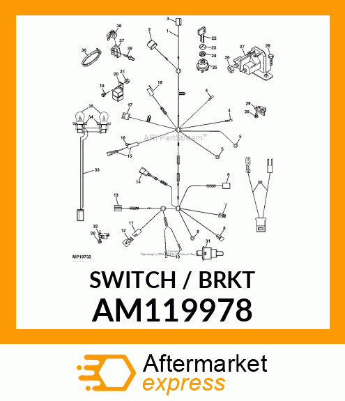 SWITCH, SWITCH, ASSY NEUTRAL RETURN AM119978