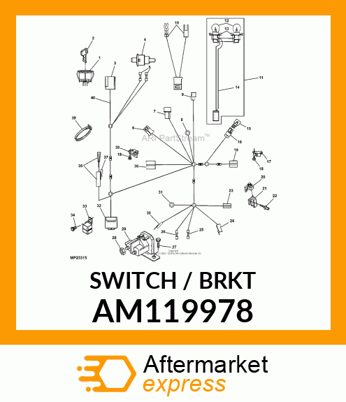 SWITCH, SWITCH, ASSY NEUTRAL RETURN AM119978