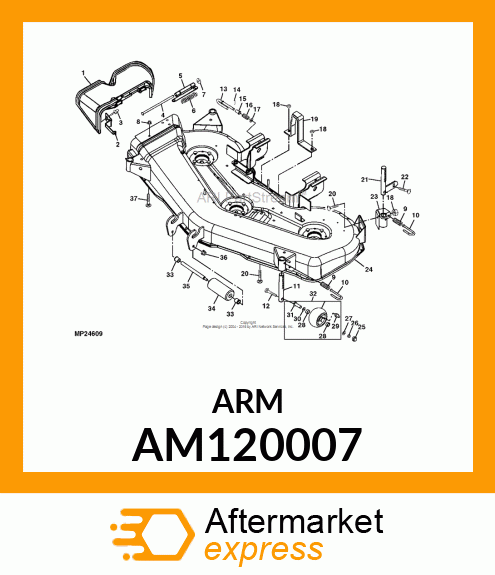 ARM, ARM, LH REAR GAGE AM120007