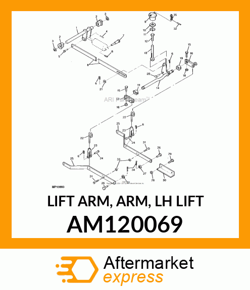 LIFT ARM, ARM, LH LIFT AM120069