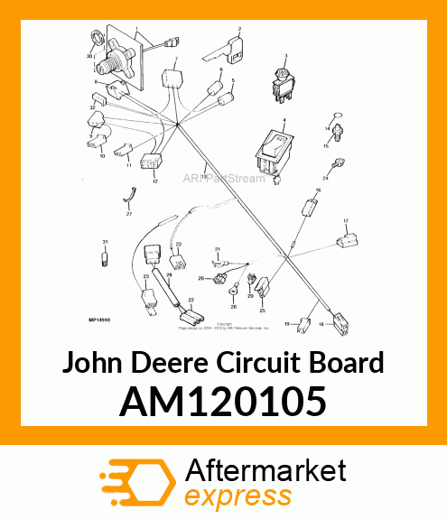 BOARD, CIRCUIT, KEY SWITCH A/C AM120105