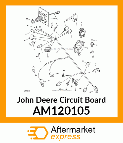 BOARD, CIRCUIT, KEY SWITCH A/C AM120105