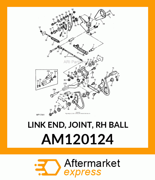 LINK END, JOINT, RH BALL AM120124