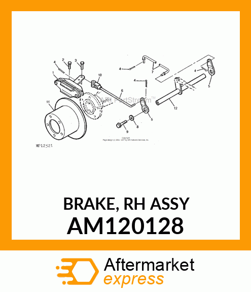 BRAKE, RH ASSY AM120128
