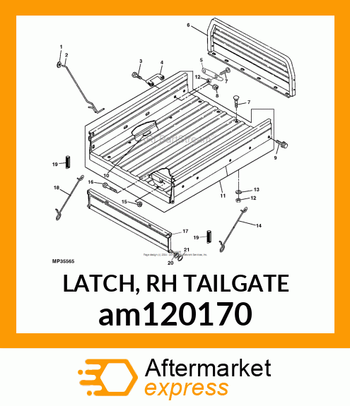 LATCH, RH TAILGATE am120170