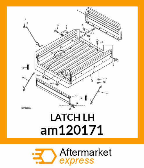 LATCH, LH TAILGATE am120171