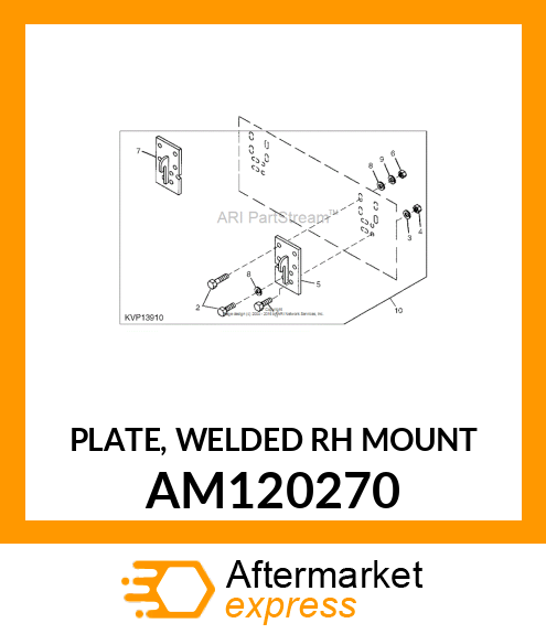 PLATE, WELDED RH MOUNT AM120270