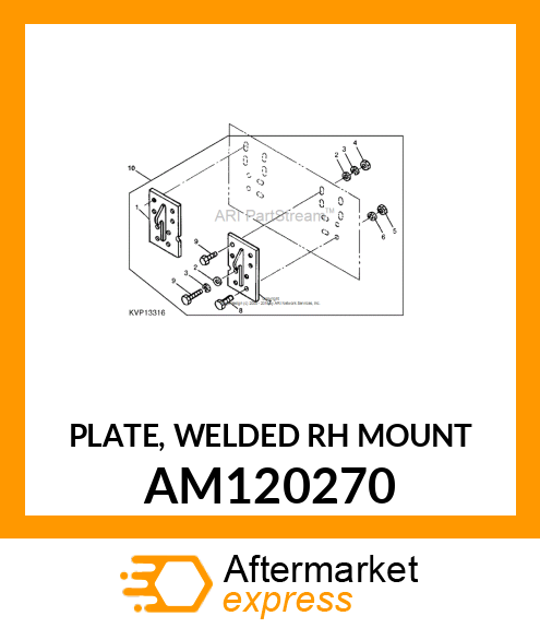 PLATE, WELDED RH MOUNT AM120270