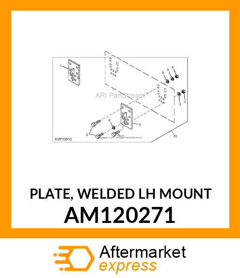 PLATE, WELDED LH MOUNT AM120271