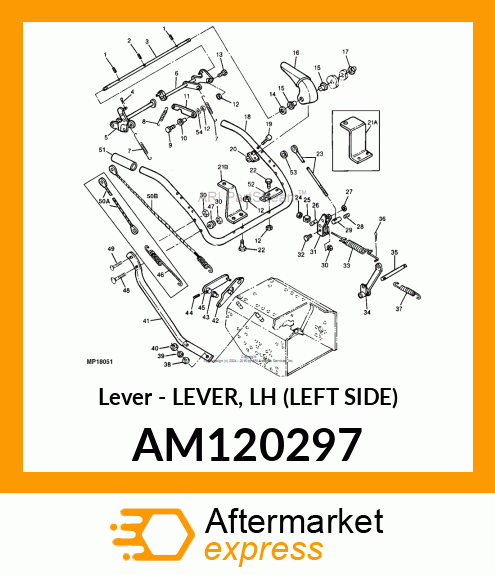 Lever - LEVER, LH (LEFT SIDE) AM120297