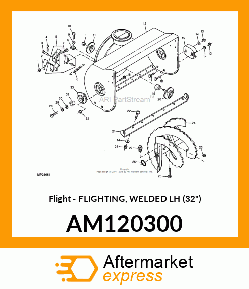 Flight - FLIGHTING, WELDED LH (32") AM120300