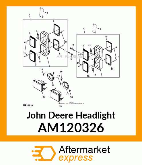 HEADLIGHT, LH (E.E.C.) AM120326