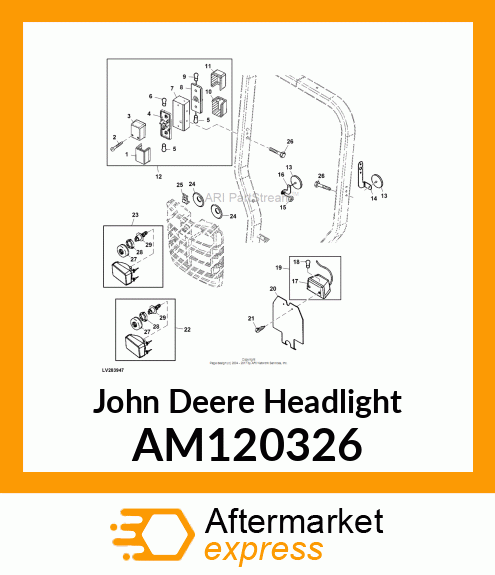 HEADLIGHT, LH (E.E.C.) AM120326