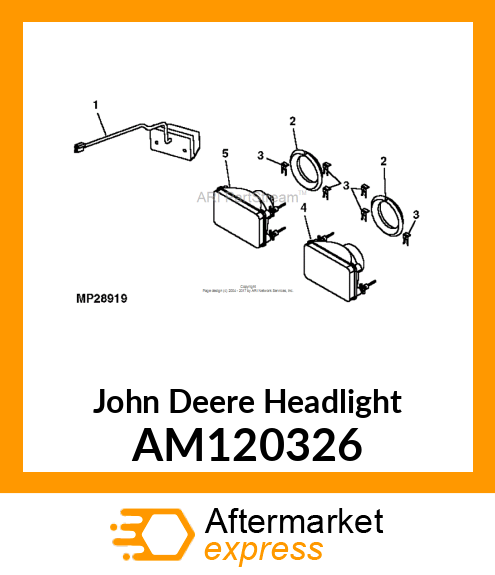 HEADLIGHT, LH (E.E.C.) AM120326