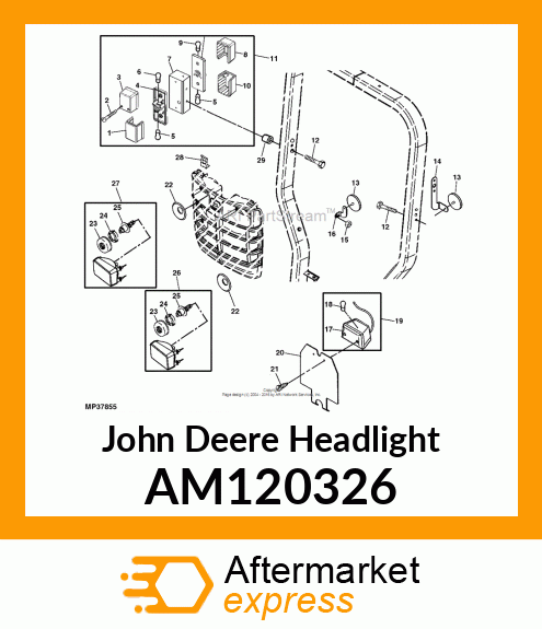 HEADLIGHT, LH (E.E.C.) AM120326