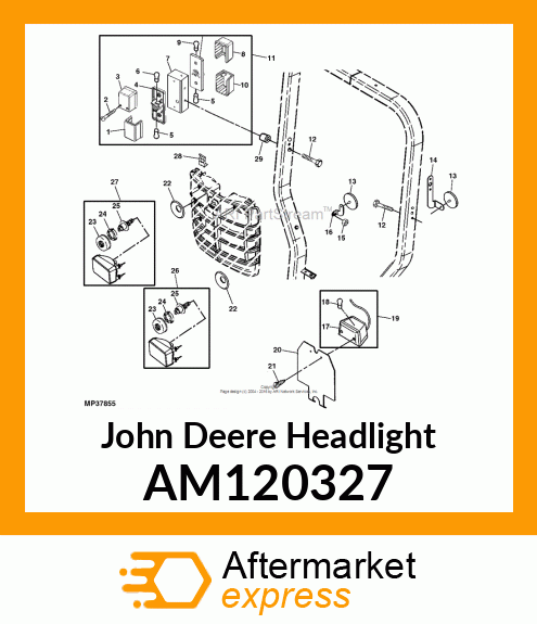 HEADLIGHT, RH (E.E.C.) AM120327