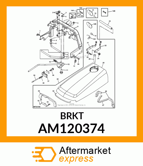 HINGE, RH HOOD AM120374