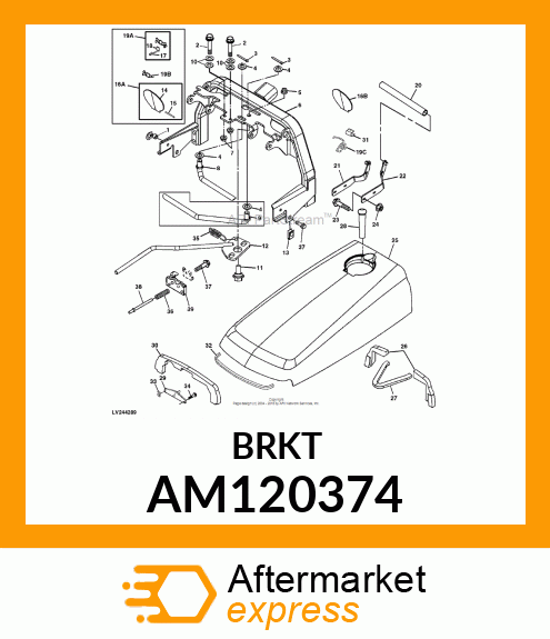 HINGE, RH HOOD AM120374