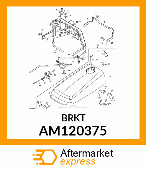 HINGE, LH HOOD AM120375