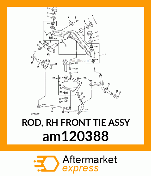 ROD, RH FRONT TIE ASSY am120388