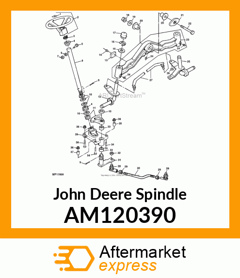 SPINDLE, WELDED RH AM120390