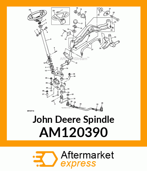 SPINDLE, WELDED RH AM120390