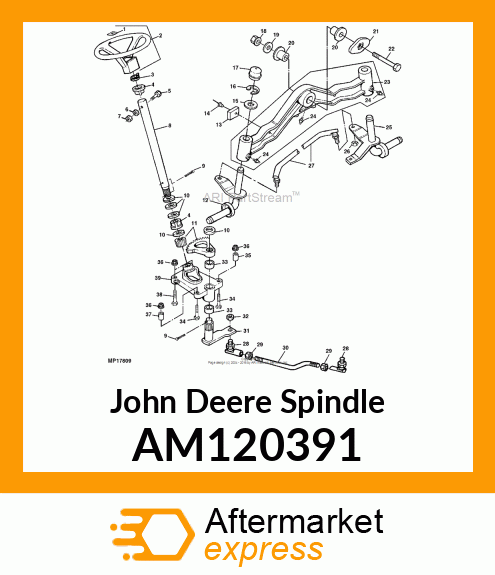 SPINDLE, WELDED LH # AM120391